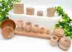 Wooden Bowls, Containers, and Flower Pot Nesting Set - Image 5