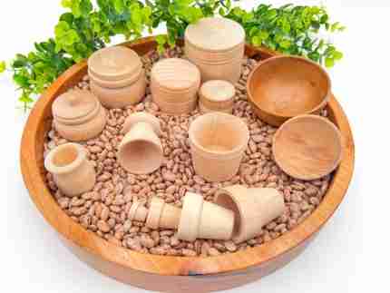 Wooden Bowls, Containers, and Flower Pot Nesting Set - Image 6