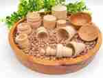 Wooden Bowls, Containers, and Flower Pot Nesting Set - Image 3