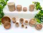 Wooden Bowls, Containers, and Flower Pot Nesting Set - Image 2