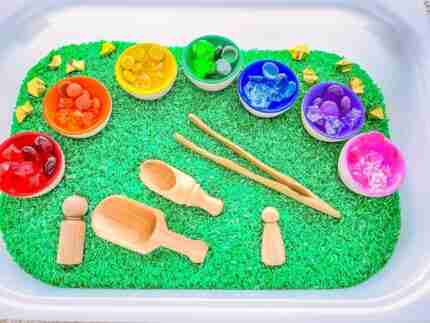 Rainbow Bowl St. Patrick's Day Sensory Bin - Image 3