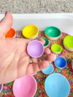 10 Rainbow Wooden Bowls - Image 5