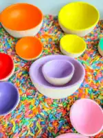 10 Rainbow Wooden Bowls - Image 7