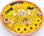 bumble bee sensory bin