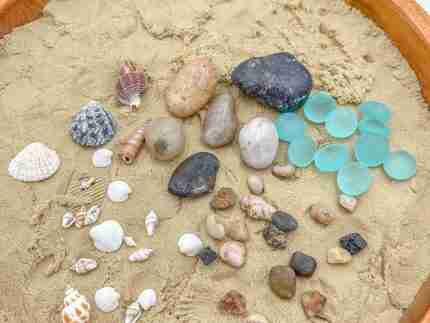 Beach Sensory Bin With Sand Playdough - Image 5