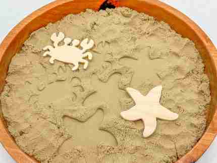 Beach Sensory Bin With Sand Playdough - Image 9