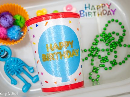 Bold Happy Birthday Sensory Bin - Image 13