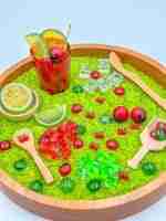 Cherry Limeade Sensory Bin