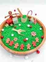 Christmas Gingerbread Sensory Bin-3
