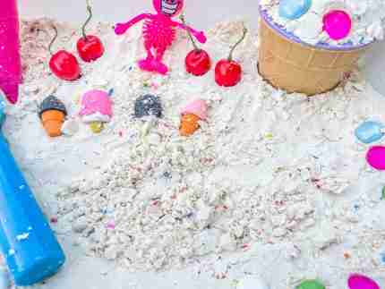 Ice Cream Sensory Bin (Cloud Dough) - Image 9