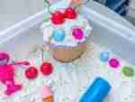 Ice Cream Sensory Bin (Cloud Dough) - Image 3