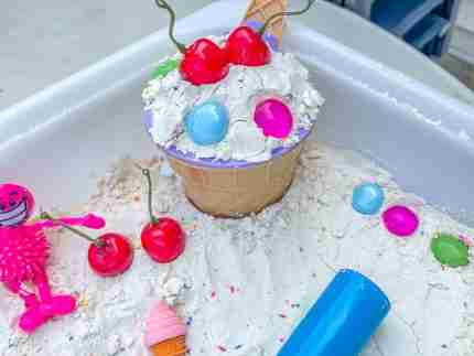 Ice Cream Sensory Bin (Cloud Dough) - Image 3