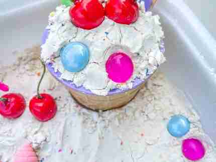 Ice Cream Sensory Bin (Cloud Dough) - Image 6