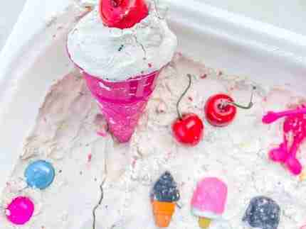Ice Cream Sensory Bin (Cloud Dough) - Image 7