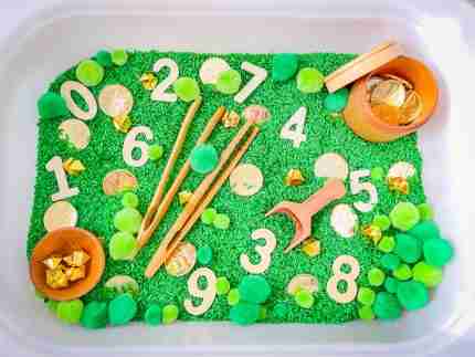 Digging For Lucky Coins - St. Patrick's Day Sensory Bin - Image 11
