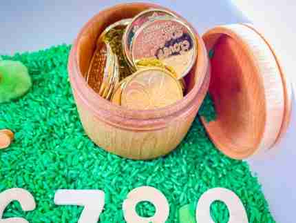 Digging For Lucky Coins - St. Patrick's Day Sensory Bin - Image 3