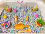 Pastel Beans Easter Sensory Bin