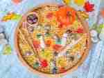 Leaves and Popcorn Fall Sensory Bin
