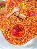 Fall Popcorn Sensory Bin