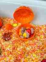 Fall Rice Sensory Bin - Image 4