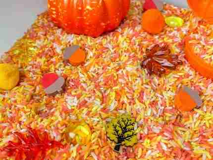 Fall Rice Sensory Bin - Image 6