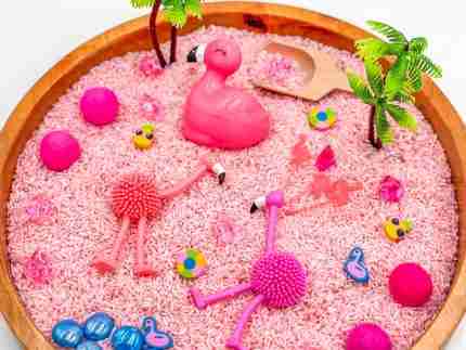 Flamingo Sensory Bin - Image 5