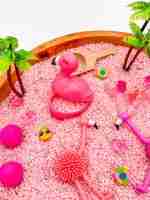 Flamingo Sensory Bin - Image 6