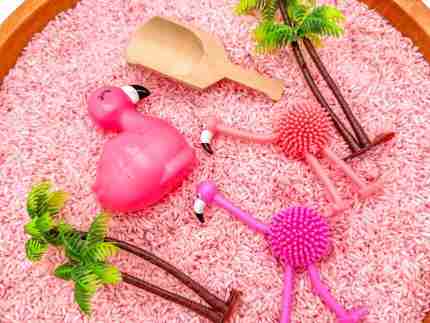 Flamingo Sensory Bin - Image 8
