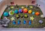 Outer Space Sensory Bin - Planets