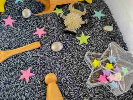 Outer Space Sensory Bin - Bunny - Image 9