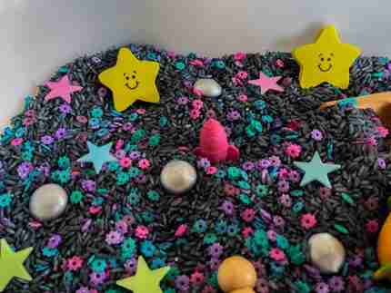 Outer Space Sensory Bin - Bunny - Image 3