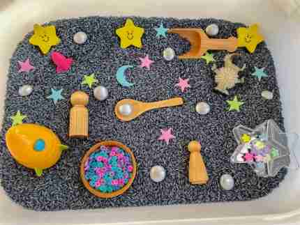 Outer Space Sensory Bin - Bunny - Image 11