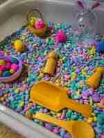 Pastel Beans Easter Sensory Bin - Image 6