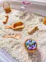 Pastel Beans Easter Sensory Bin - Image 10