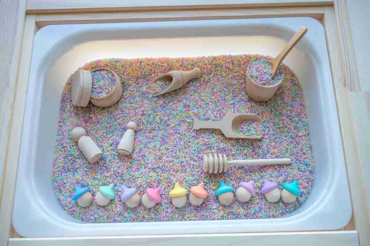 Pastel Starter Sensory bin-4 Pastel Rice Starter Set - Image 1
