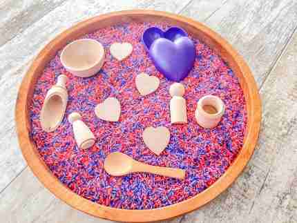 Pink N Purple Valentines Day Sensory Bin-7