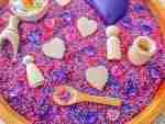 Pink N Purple Valentines Day Sensory Bin-7