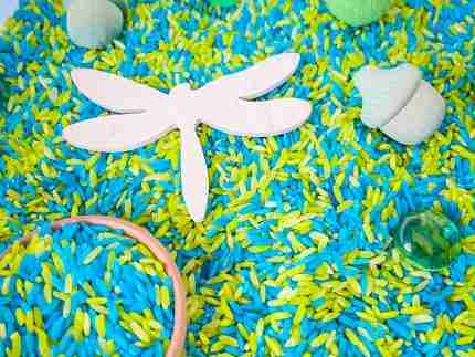Wooden Animals Pond Sensory Bin