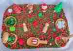 Popcorn Christmas Sensory bin 1