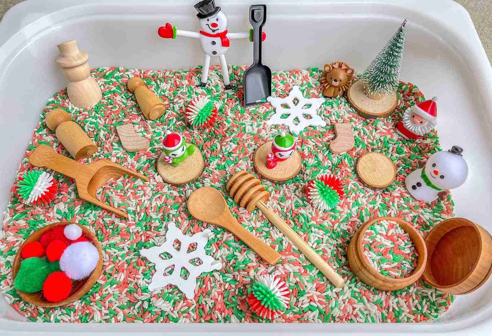 RGW Snowman Christmas sensory Bin Snowman Christmas Sensory Bin - Image 1