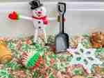 Snowman Christmas Sensory Bin - Image 4