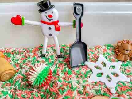 Snowman Christmas Sensory Bin - Image 4