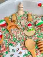 Snowman Christmas Sensory Bin - Image 5