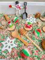 Snowman Christmas Sensory Bin - Image 6