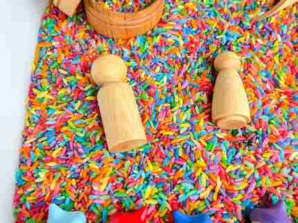 Rainbow Rice Starter Sensory Bin Set - Image 3