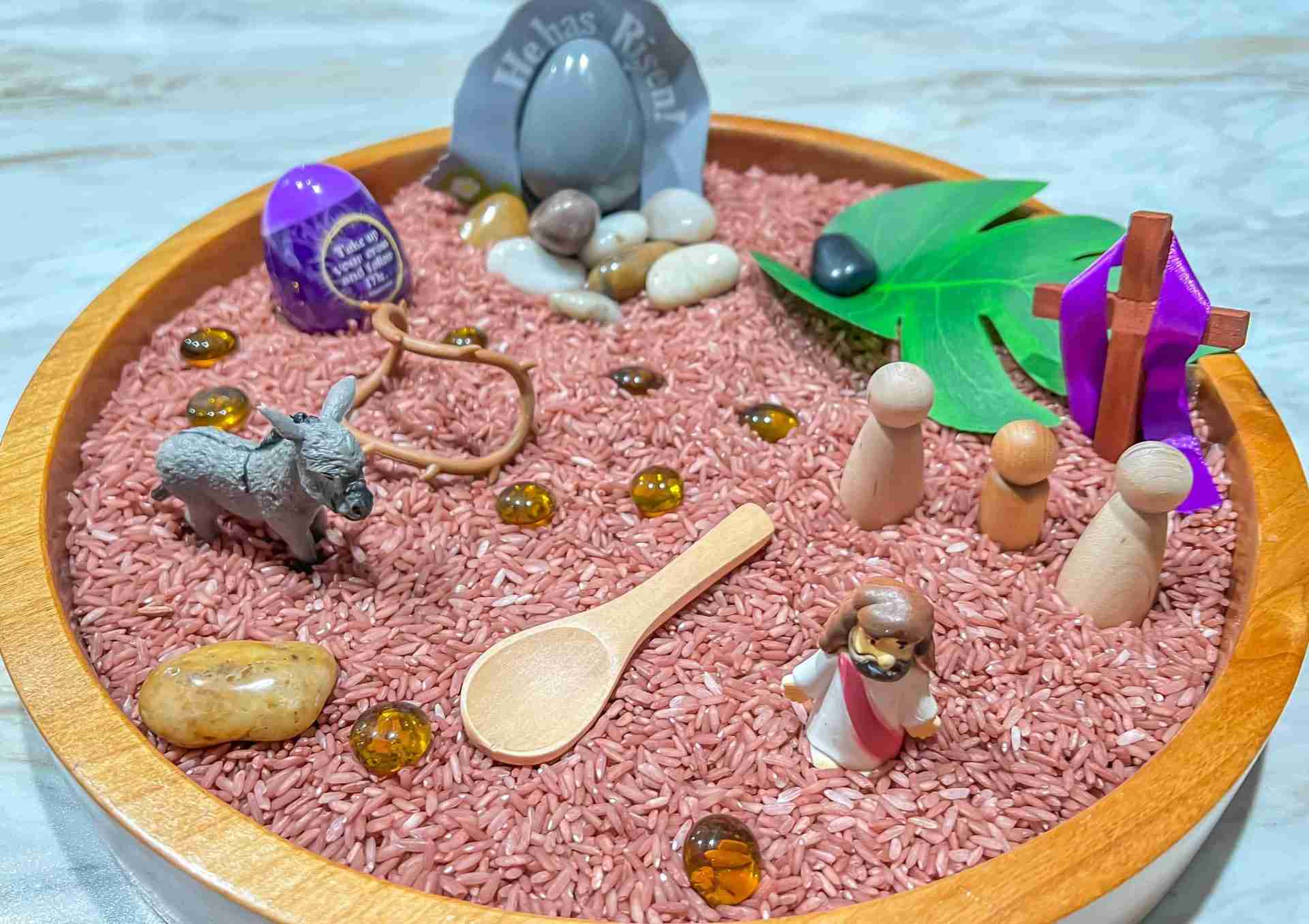 Real Easter Resurrection sensory Bin-2 Real Easter Sensory Bin - Image 1