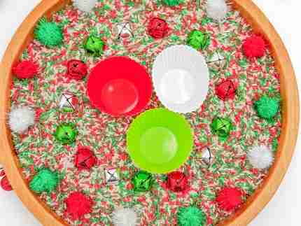 Reindeer Toddler sensory bin