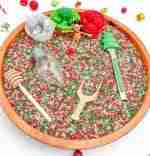 Reindeer Toddler sensory bin