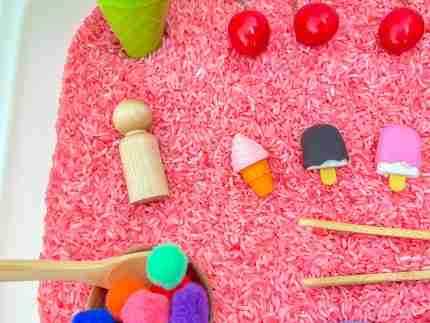 Ice Cream Sensory Bin (rice) - Image 6