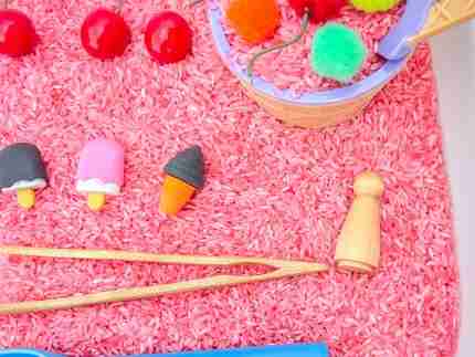 Ice Cream Sensory Bin (rice) - Image 7